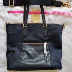 NEW Michael Kors Arianna Tote in Admiral/Navy/Gold
